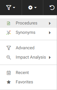 Filter menu