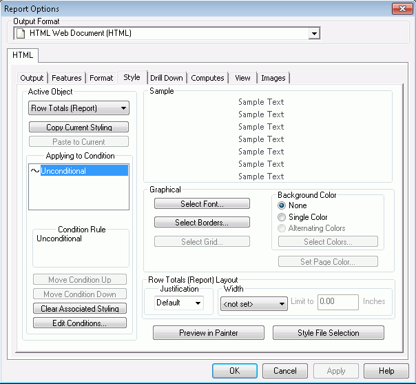 Style tab in Developer Studio