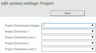 Project setting panel