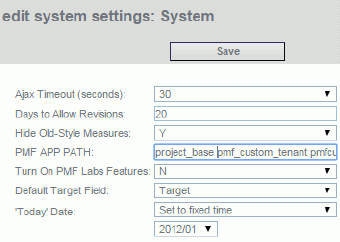 System setting panel