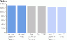 Metric Actual Target YTD and Prior Bars