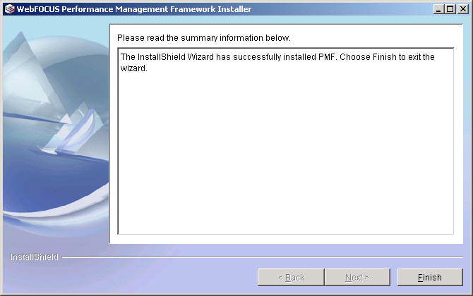 Final setup window