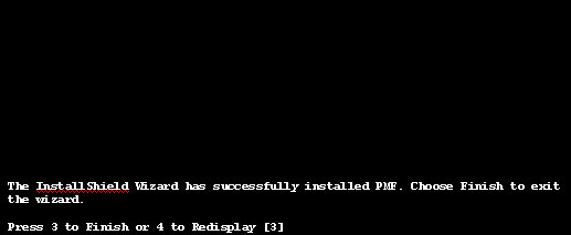 Final installation information