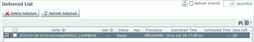 Deferred List