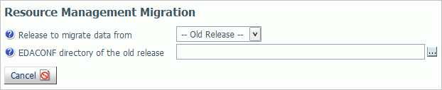 Resource Management Migration window
