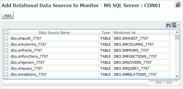 Add Relational Data Sources to Monitor pane