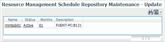 Resource Management Repository Maintenance pane