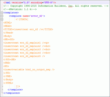 The Error 42 Message Template in text file format.