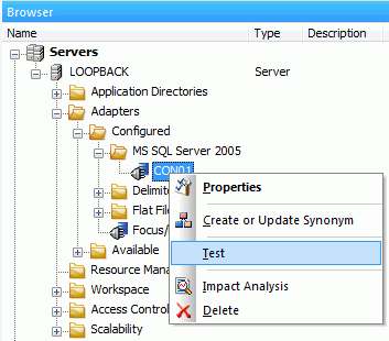 Test Adapter Option