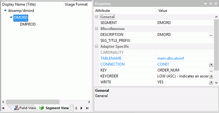 Segment View Tab