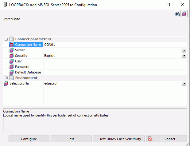 Add to Configuration dialog box