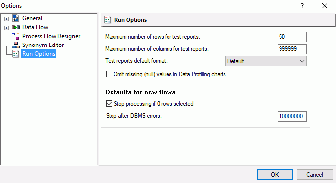 Run Options