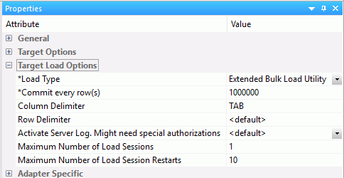 Sybase Extended Bulk Load options