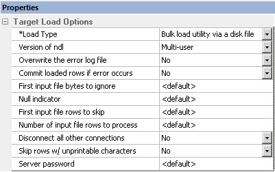 Load options window 