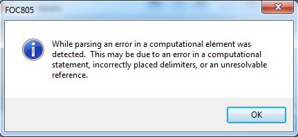 Error Details Information Window