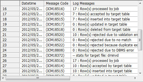 Last log report