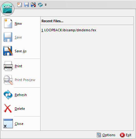 Application Menu