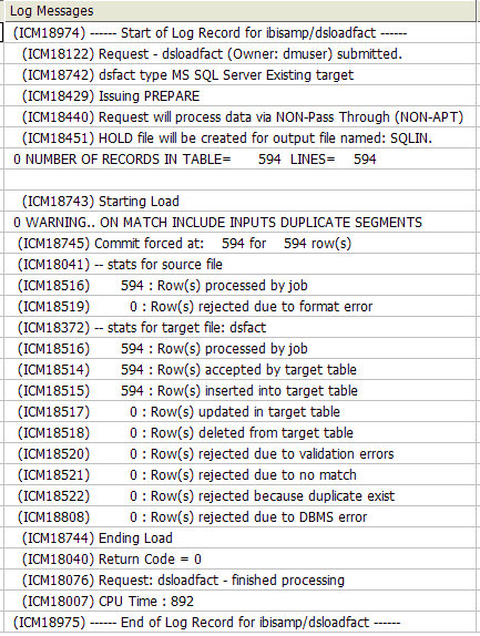 Log Messages