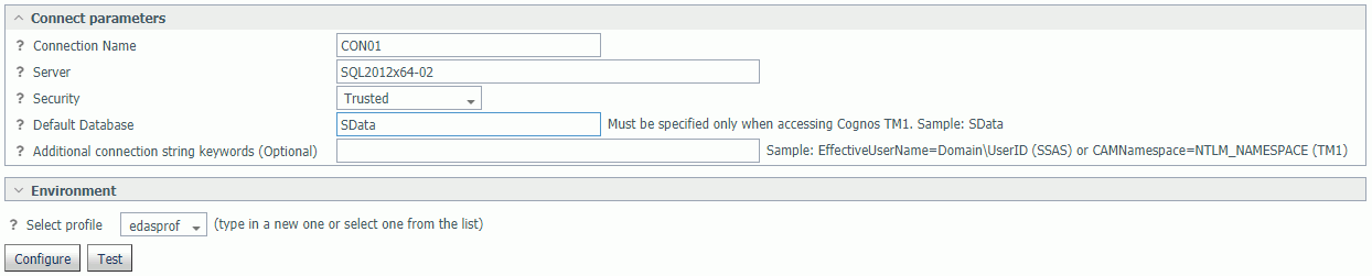 SSAS trusted connectin