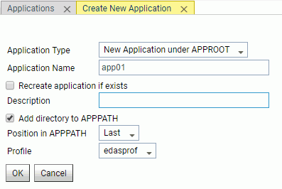 Create new application