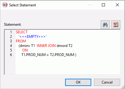 SQL Statement dialog box