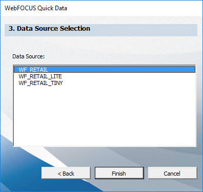 Data Source Selection dialog box